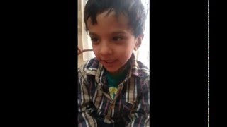 Funny cute child singing mujhe dushman ke bachon ko parhana hai