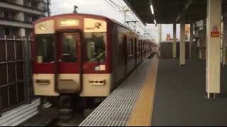 【阪神】高架後の新しい深江駅を通過する近鉄5800系