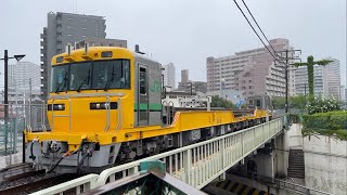 【東京の鉄道風景】キヤE195 ／越中島貨物線／2022年7月14日／下り14時53分／上り15時50分