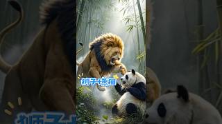 当一头狮子与一只熊猫混合，究竟会变成什么样的怪兽？#animals #lion #panda#fusion #beast#怪兽