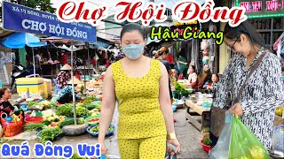 Đi CHỢ HỘI ĐỒNG, HẬU GIANG - Chợ Cặp Bờ Kênh XÁNG XÀ NO Tấp Nập Mua Bán, Đông Vui Quá Trời | KPVL