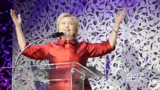 Hillary Clinton Stops By The Stellar Awards!