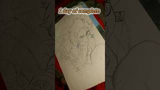 1 day of drawing challenge drawing fromm| Tanjiro | #shorts  #artcompetition #shortsvideo #tanjiro