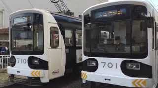 正月の阪堺電軌住吉電停　Hankai Tramway Sumiyoshi Station　(2015.1.1)