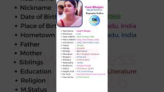 🎬Vani Bhojan (South Actress) Biography: #shorts #short #youtube #ytshorts #biography #vanibhojan #yt