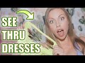 TRANSPARENT DRESSES & LACE LINGERIE TRY ON HAUL - 360 MIRROR VIEW! [4K]