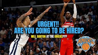 PUMP!! LEFT NOW!! WILL BARTON HIRED??? NEW YORK KNICKS NEWS TODAY