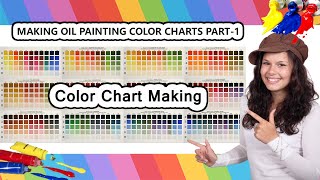OIL PAINTING DEMONSTRATION#15 | Making Oil Painting Color Charts Part -1| Colors Chart Exercise