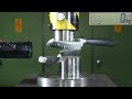 brutal knife test with hydraulic press