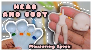 DIY | How to make HEAD and BODY without molder using MEASURING SPOONS ? | Air dry clay Tutorial