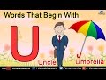 Words That Begin With 'U'