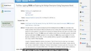 Using Folders in Ebsco Host Databases