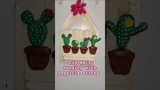 DIY Wall hanging with popsicle sticks #diy #diycraft #popsiclestickcraft #walldecor #easy #youtube