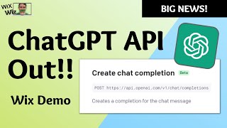 FINALLY! OpenAI Releases NEW ChatGPT API - gpt-3.5-turbo | Wix Demo