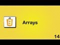 Javascript beginner tutorial 14 - more arrays