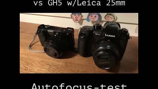 Panasonic GH5 vs Sony a6000 - autofocus-test