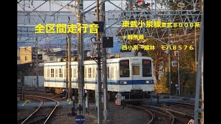 【全区間走行音】東武小泉線８０００系　西小泉→館林