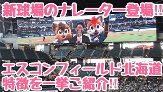 【エスコン】おすすめ一挙紹介します‼︎新球場ナレーターが登場＆紹介してくれる‼︎新球場現地レポート