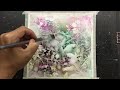 reverse stenciling watercolor demonstration easy u0026 fun art journal floral background