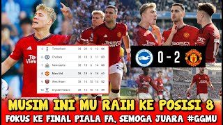 FINISH KE 8🙏🏻BRIGHTON 0-2 MAN UNITED🔴HASIL LIGA INGGRIS🔴AKHIRNYA MUSIM SELESAI🔥FOKUS KE FINAL FA CUP