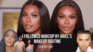 I FOLLOWED KYLIE JENNER MUA MAKEUPBYARIEL MAKEUP ROUTINE | STEP BY STEP FOR DARK SKIN | FT NEW NARS