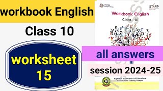 Class 10 workbook English worksheet 15 Lesson - 1 A triumph of surgery with answer page no 33,34