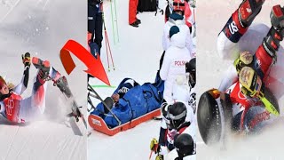 VİDEO! Nina O’Brien in horrid ski CRASH at 2022 Olympics! Dİ'ED İN HOSPİTAL?