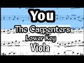 You The Carpenters Viola Sheet Music Backing Track Play Along Partitura