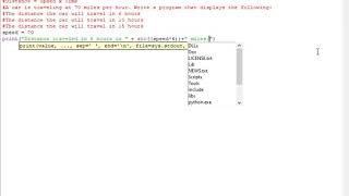 Python #4- Distance Travel