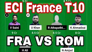 FRA VS ROM ECI France T10 2th match  fra vs ron eci ecs france t10 2th match