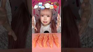 コストコのサーモン食べ比べASMR🧁🍩🍭🍬#mukbang #asmr #eating #shorts