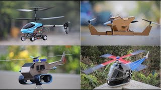 4 Amazing DIY Toys - 4 Amazing Things You Can Do at Home Compilation Helicopters