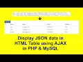 How to Fetch & Display JSON Data in Table using AJAX in PHP & MySQL with Source Code