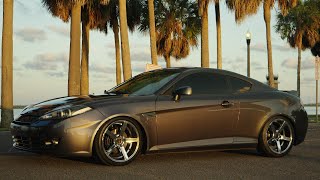 Hyundai Tiburon Lowered On Chrome [4K]