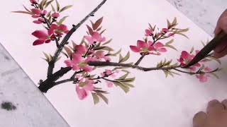 桃花Prunus persica［修正版 Revised version］國畫 教學Chinese Painting by Chen Ming - Hsien  陳銘顯-陈铭显