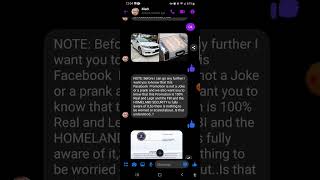 Facebook lottery scam from Mark Zuckerberg though the meta messenger