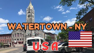 Watertown, New York - USA 4K Dash Cam video | Watertown New York USA | Ottawa - USA Road Trip