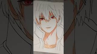 Coloring in Rock Howard Face || The King of fighters || #anime #art #shorts