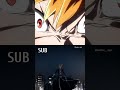 Bleach TYBW Ichigo Getsuga Tenshou Sub Vs Dub #bleach #ichigo #bleachdub #tybw #getsugatenshou