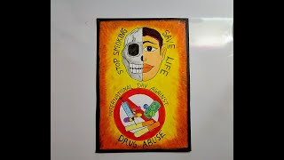 Drawing of International Day against drug abuse l How to draw Stop smoking,Save life poster drawing