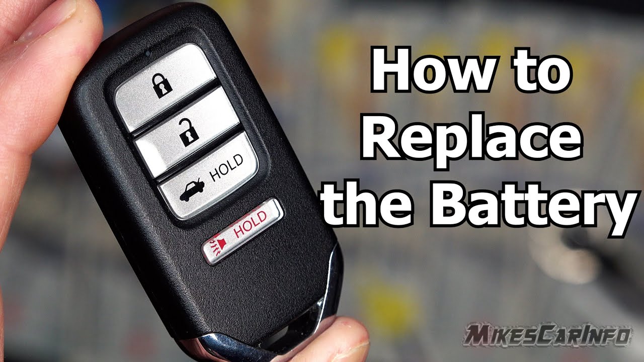 Honda Key Fob How To Replace The Battery Youtube