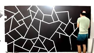 Geometric Wall Paint (Black and White)