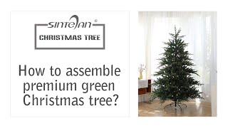 2022 Christmas Tree~How to assemble SINTEAN 7ft Green PE \u0026PVC Christmas tree？