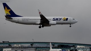 スカイマーク B737-800着陸 - Skymark Airlines B737-800 Landing(JA737R)