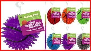 Gnawsome 2.5” Spiky Squeak \u0026 Light Basketball Dog Toy - Small, Promotes Dental and Gum Health - HIP