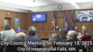 City Council Meeting for February 18, 2025