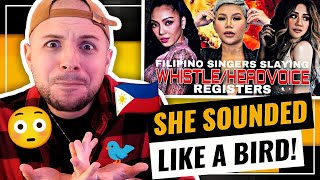 🔥 FILIPINO singers with the BEST WHISTLE REGISTER! HONEST REACTION