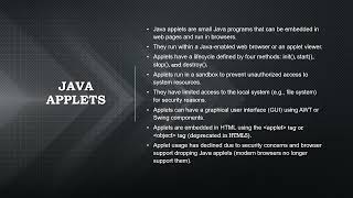 Topic 004 Java Applications and Applets