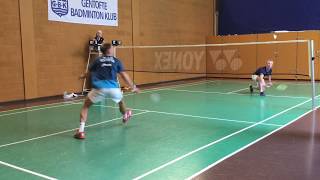 Søren Hald (Gentofte) vs. Axel Henrik Parkhøi (Skovshoved) badminton match 3rd set