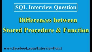 Difference Between Stored Procedures And Functions In Sql Sql Interview Difference Between Stored Procedures And Functions In Sql Sql Interview